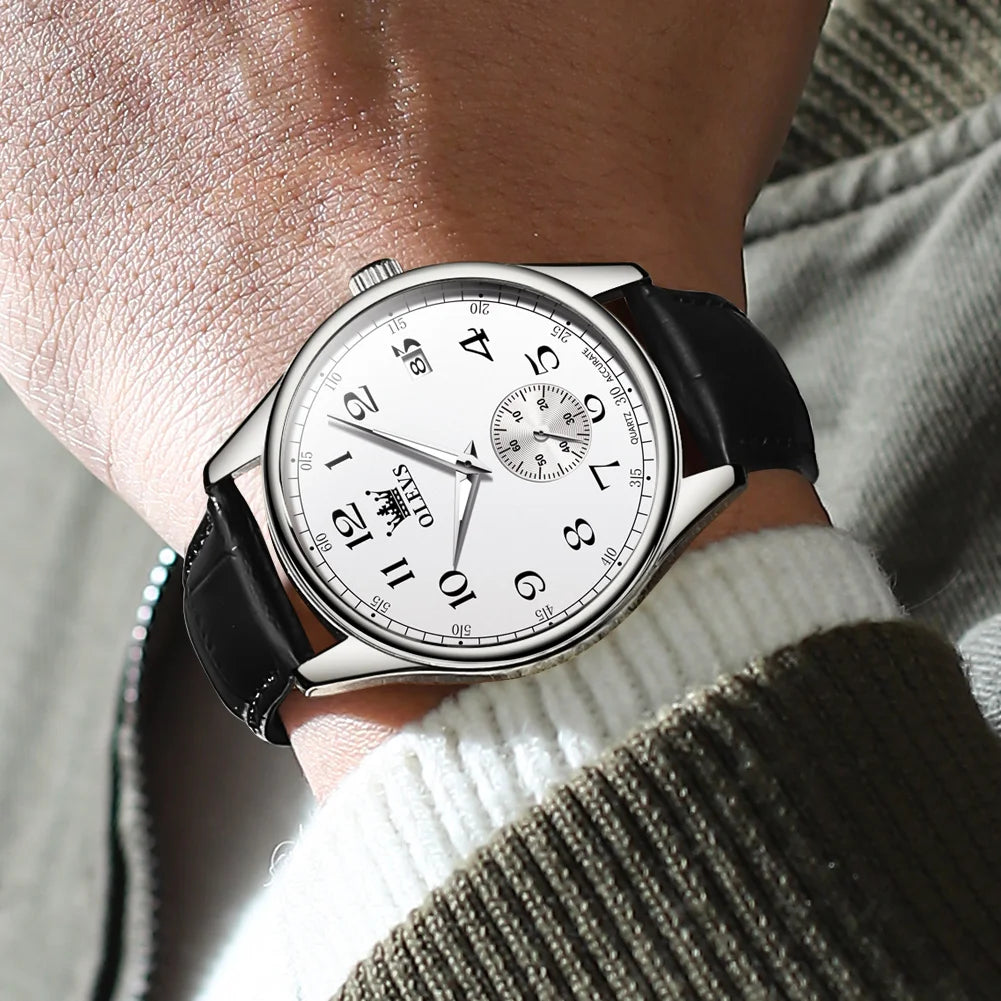 Olevs Leather Strap WaterproofQuartz Watch for Men - Premium Watches from Zeppelin - Just $40! Shop now at Dressmycell.com Olevs Leather Strap WaterproofQuartz Watch for Men - Premium Watches from Zeppelin - Just $40! Shop now at Dressmycell.com